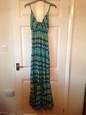 Amari Turquoise Floral Maxi Dress, Size M
