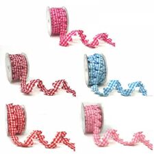 Bertie's Bows 25mm  Gingham Padded Hearts Ribbon Garland Craft Trim