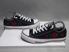 Converse All Star Embroidered Flowers Low-Top Sneakers Women's UK 5 / EU 37.5