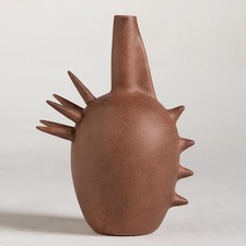 Zahara Vase Brown Stone Effect