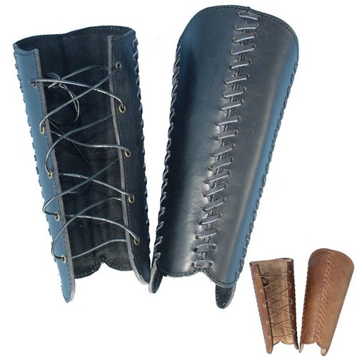 Quality leather squire greaves - quality,