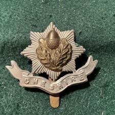  Cheshire Regiment Military Cap Badge - bi metal ae37