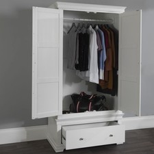 Jolie White Double Wardrobe