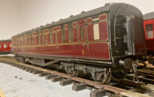 Gauge 1 LMS Period 2 vintage Coach. 1930's Milbro or similar, kit built.