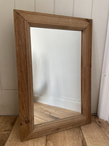 Vintage pine wall mirror - vintage,