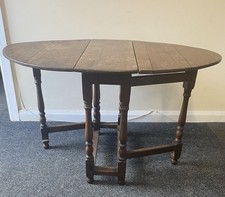 Small antique oak drop leaf - antique,