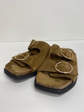 Fabulous Angulus suede flat Sandals UK5 khaki Green Stunning BS001