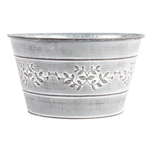 Grey metal leafy - leafy, bowl