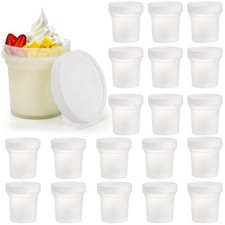 Peohud 20 Pack Ice Cream Containers, 10 Oz Small Freezer Containers with...