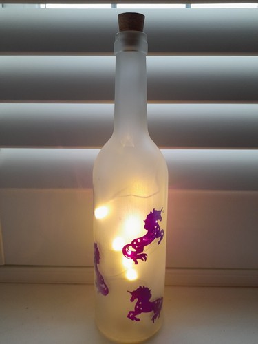 Purple white unicorn led - purple,