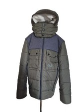 JACK WOLFSKIN Mens Jacket Coat Padded Hooded Pockets Zip Green UK 34 S NEW