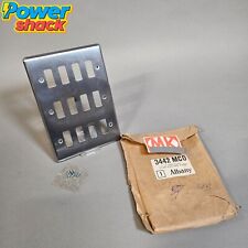 MK  3442 MCO Albany Grid switch 12 Gang Flush Cover Plate - Brushed Chrome