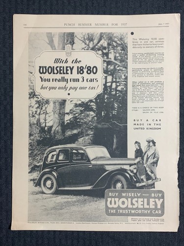 1937 wolseley motor - 1937, co