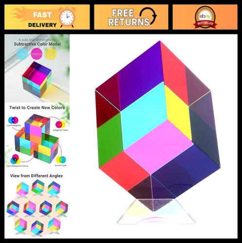 Color cube acrylic - acrylic, prism