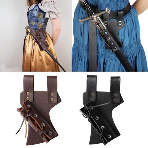 Leather belt sword sheath - leather,