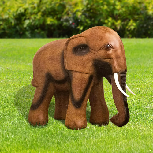 Wooden resin african elephants - resin,