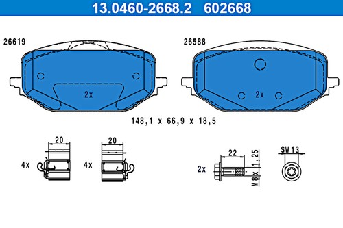 Ate disc brake - brake, set