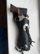Vintage Leather Toy Gun Belt and Pistol Holster