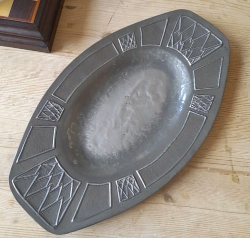 Art deco style pewter bowl - art,