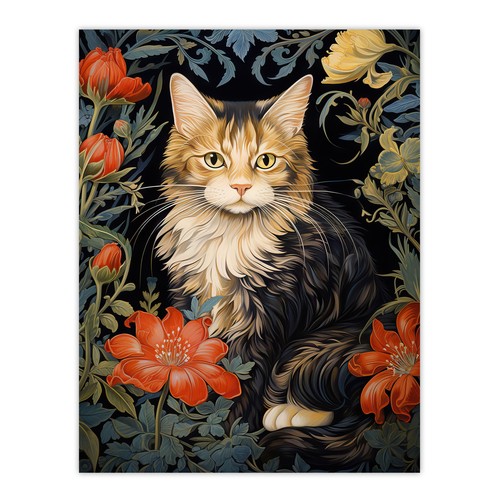 Stylish maine coon cat flowers - stylish,