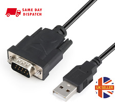 USB 2.0 to Serial RS-232 RS232 DB9 9 Pin Adaptor Converter Cable Lead Wire A+ UK