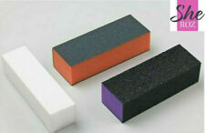 NAIL BUFFER ACRYLIC SANDING BLOCK FILES WHITE, ORANGE, PURPLE, BLUE SALON ART