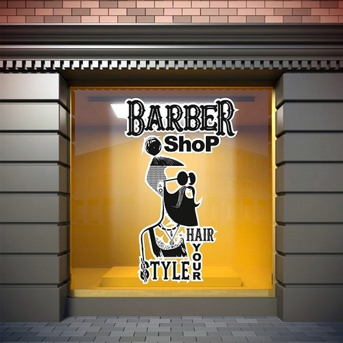 Barber shop window - barber,