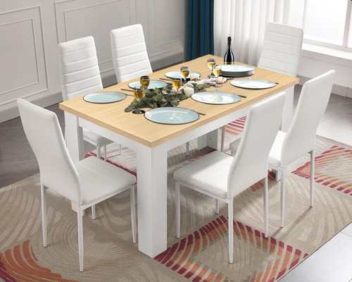 Dining table and chairs - chairs, 4/6