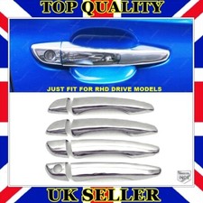 Chrome Door Handle Cover 4dr  (RHD DRIVE) S.STEEL For CITROEN C4 PICASSO 2013-UP