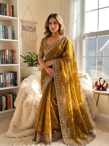 Pakistani sari party wear - pakistani,