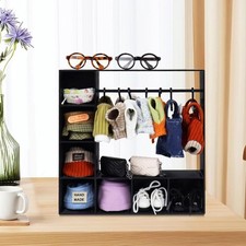Portable Doll Clothes Closet