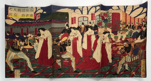 Chikanobu woodblock print - chikanobu,