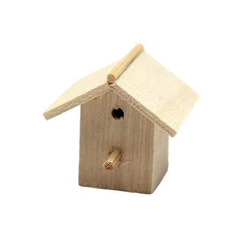 Dolls house bare - wood, bird