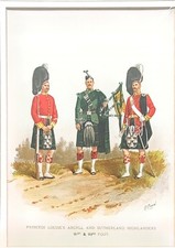 Princess Louise’s Argyll and Sutherland Highlanders – 1898 Lithograph R Simkin
