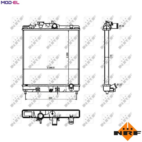 Radiator engine cooling 526356 - engine,
