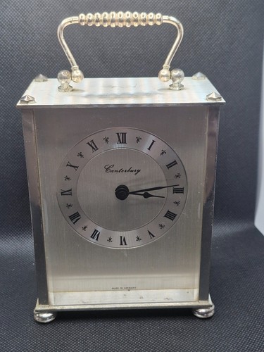 Vintage carriage mantle clock - vintage,