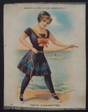 ATLANTIC CITY Bathing Girls 1910 American Tobacco SILK 164mm x 120mm