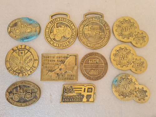 Vintage brass plaques - brass,