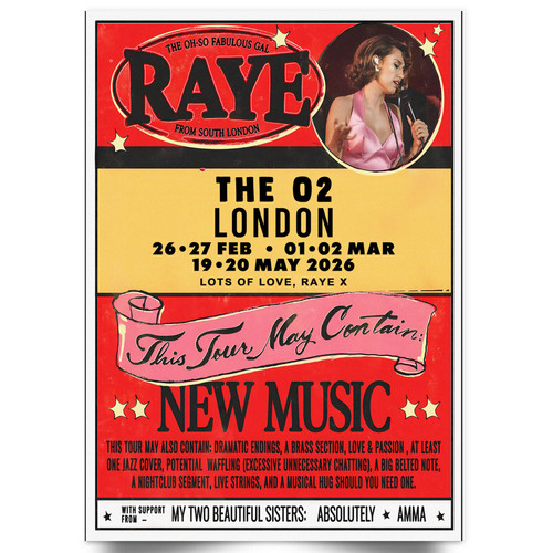 Raye this tour may - contain, new