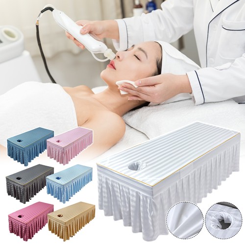 Striped beauty salon - salon, bed