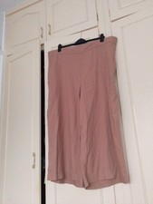 Fabulous 22 New Linen Wide Leg Trousers 44w Mocha Colour.
