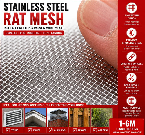Stainless steel rat - 1-6m, mesh