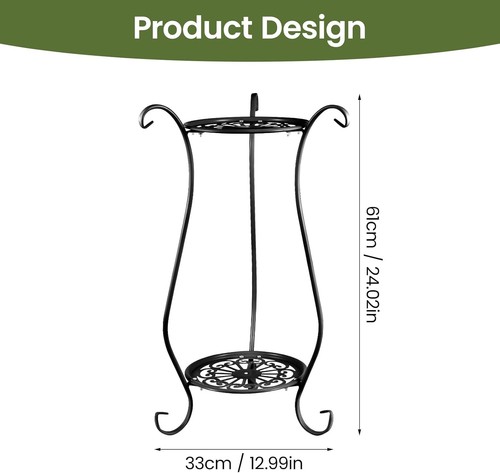 Black tall tier - tall, metal