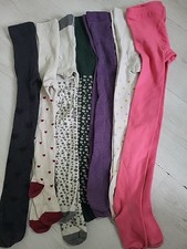M&S Girls cotton tights  bundle. 7X pairs age 5-6 years
