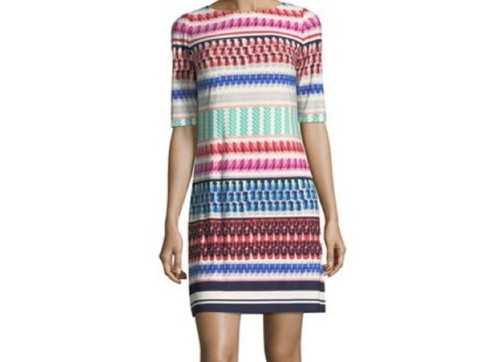 Eliza abstract striped shift - j,