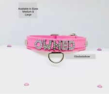 Bdsm pink Custom lead pull collar slave sub swingers  bondage kit sissy camgirl