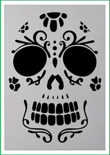 Day of the dead - mexican halloween 3 paint spray reusuable stencil pr