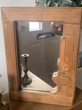 French handmade crafted wooden mirror heavy