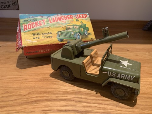 1960s japanese tin - army, jeep