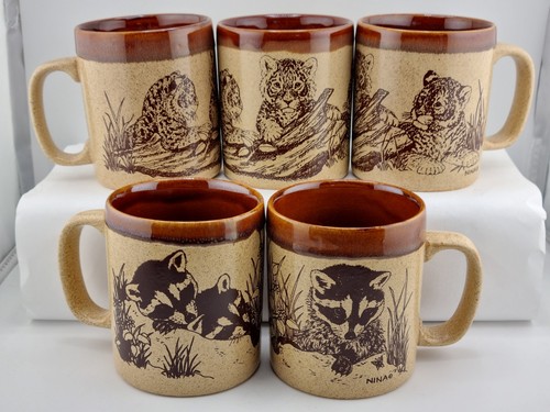 Vintage kiln craft mugs - 5,